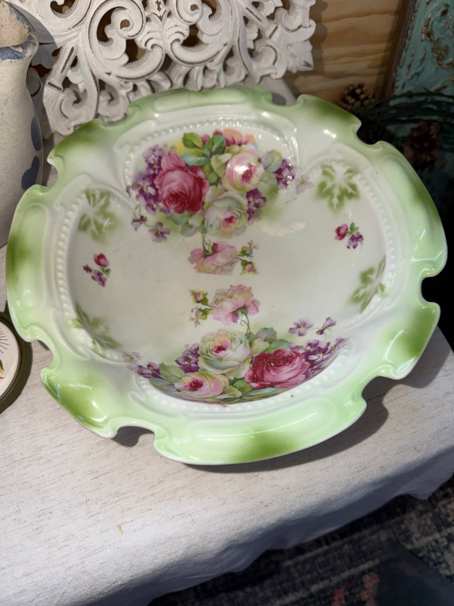 Antique floral Bowl